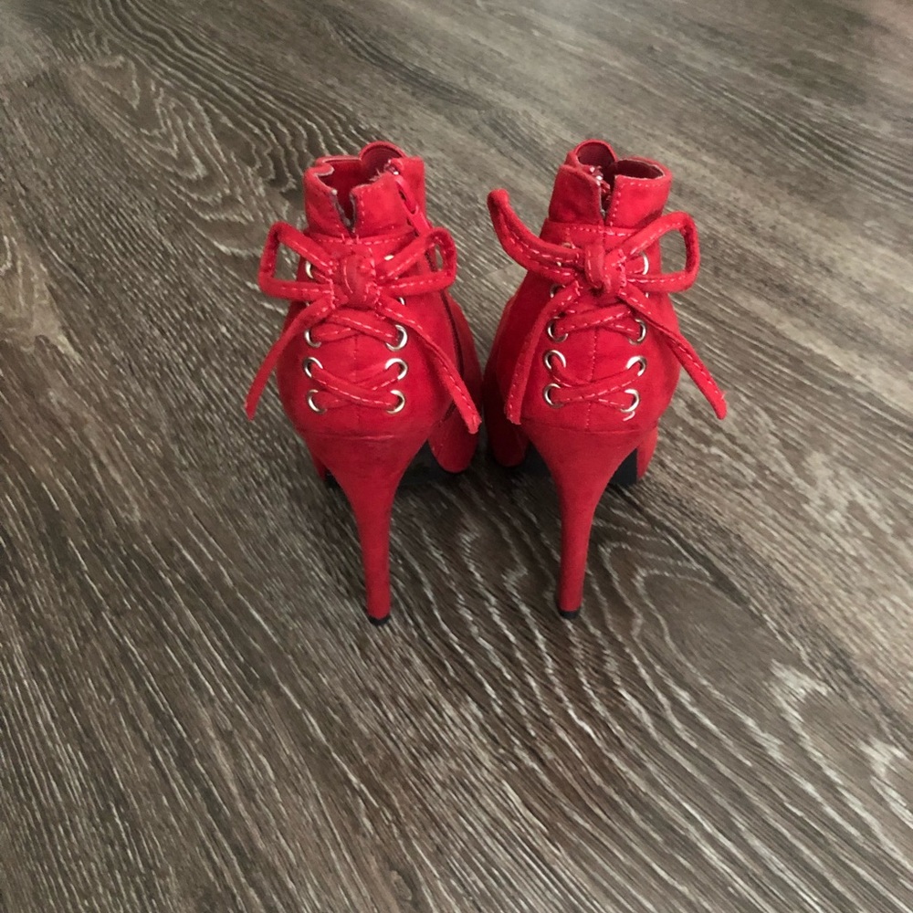 Red Corset Booties - Picture 2 of 4
